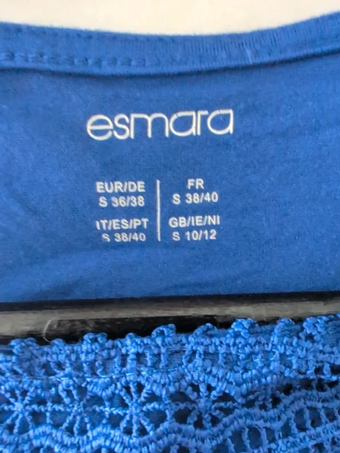 T shirt bleu Taille 38 - photo numéro 4