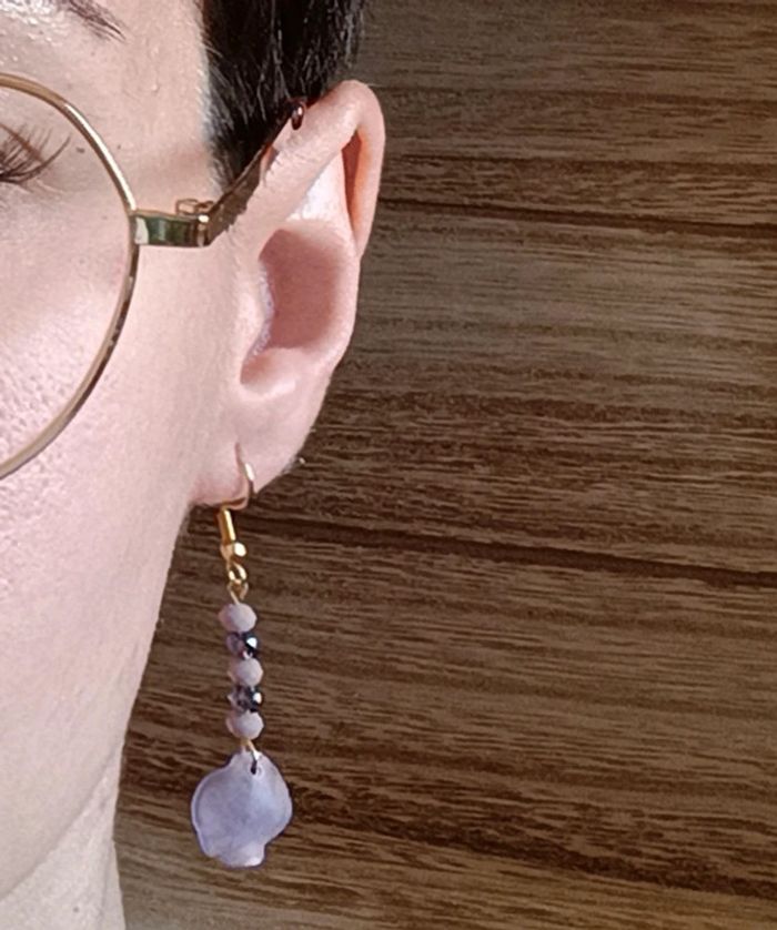 Jolie paire de boucles d'oreilles pendantes - photo numéro 3