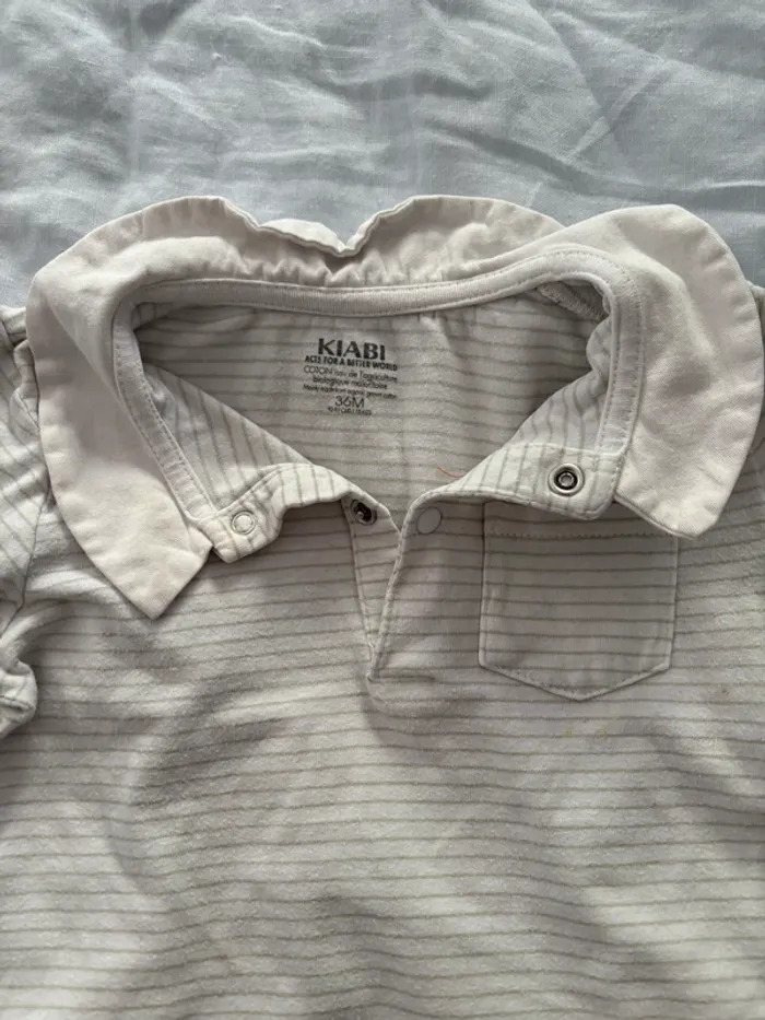Body col polo rayé 36 mois Kiabi - photo numéro 4