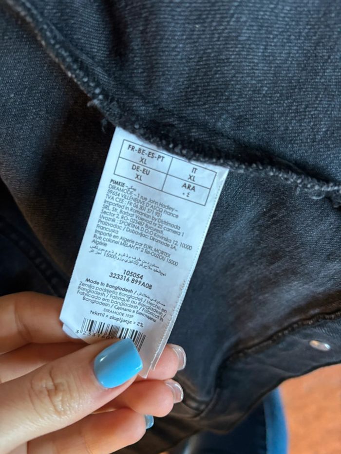 Veste en jean pimkie noir femme - Taille XL #vestejean - photo numéro 3