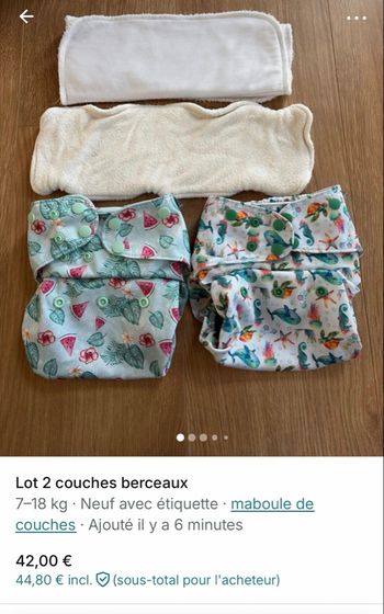 Lot 2 couches berceau 