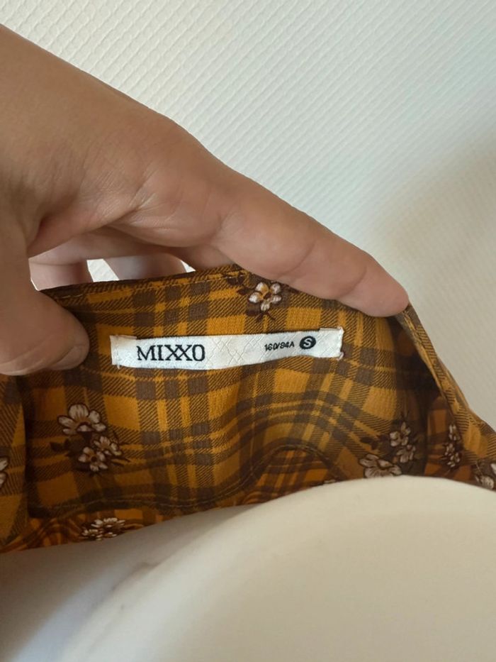 Blouse moutarde à carreaux en très bon état taille S mixxo - photo numéro 7