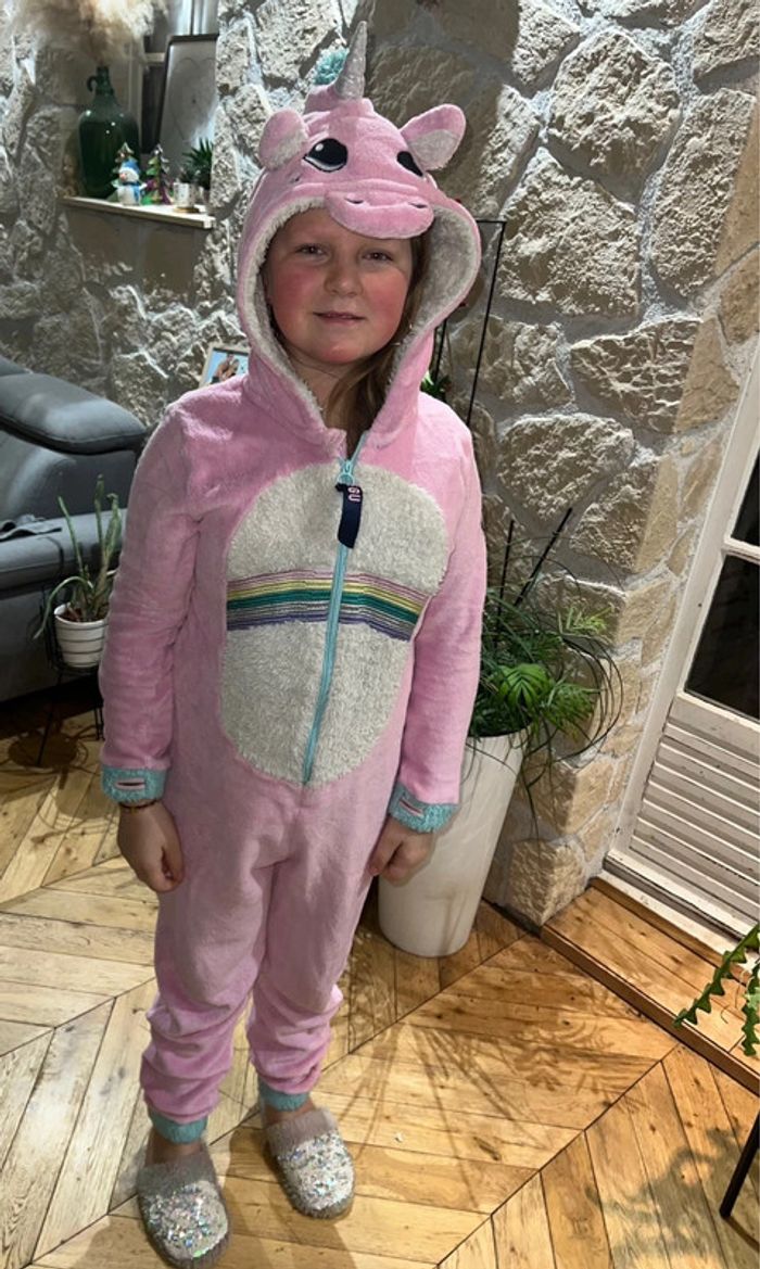 Combi Pyjama combinaison begummy polaire hiver 13-14 ans 13 14 licorne costume polaire tout doux - photo numéro 2