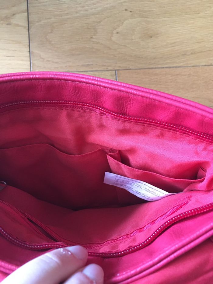 Sac à main rouge bandoulière - photo numéro 4