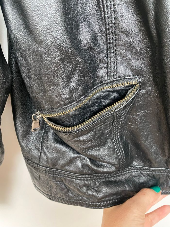 Veste en cuir véritable Promod – Taille M - photo numéro 7