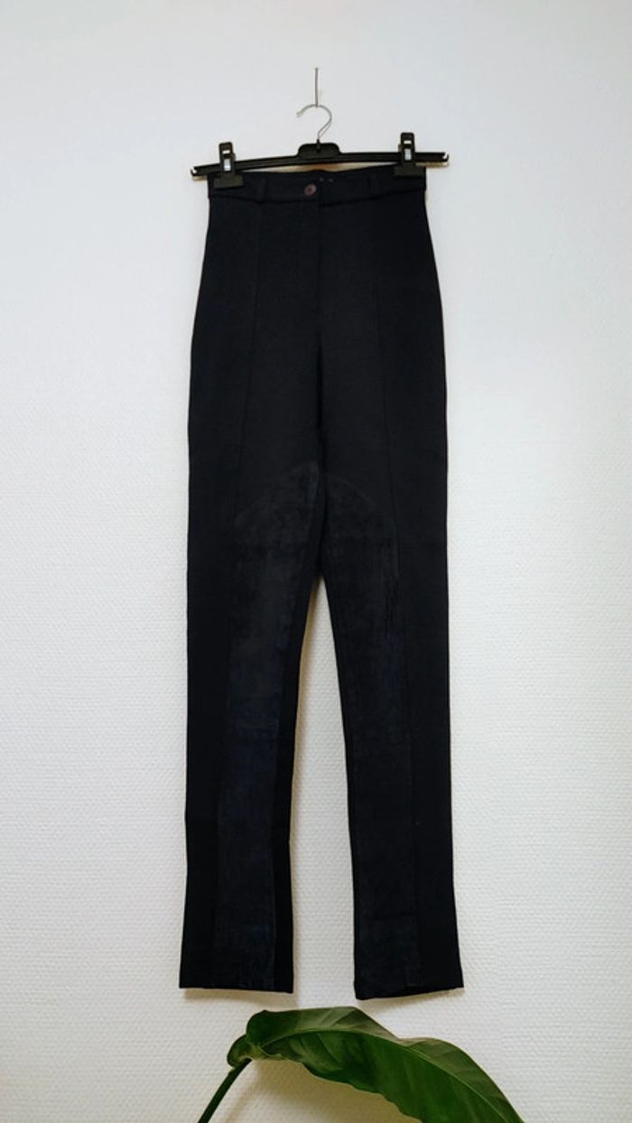 Pantalon legging taille haute en polyamide lycra et daim taille 36 marque absolue - photo numéro 4