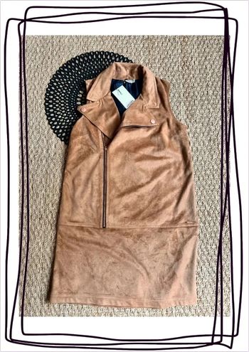 Robe suedine camel Jean Paul Gaultier