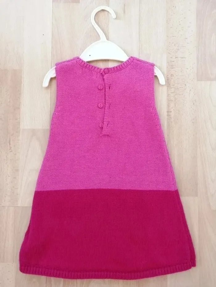 Robe rose maille Dpam 12 mois - photo numéro 3