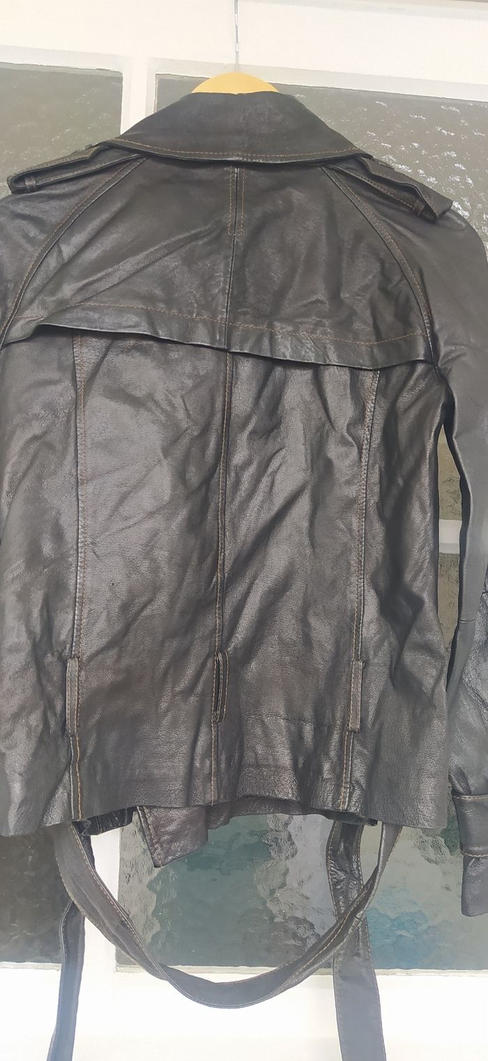 Veste en cuire vintage - photo numéro 5
