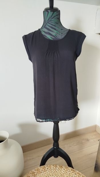 Débardeur habillé noir dentelle Bonobo XS 34