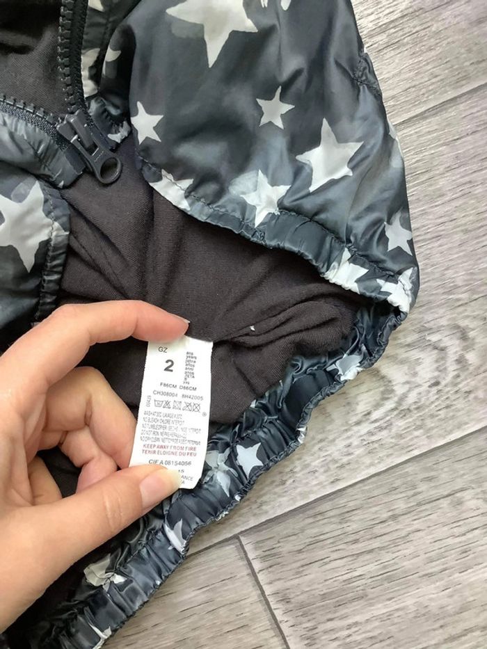 Veste coupe vent Chipie 2 ans Gris / étoiles blanches - photo numéro 7