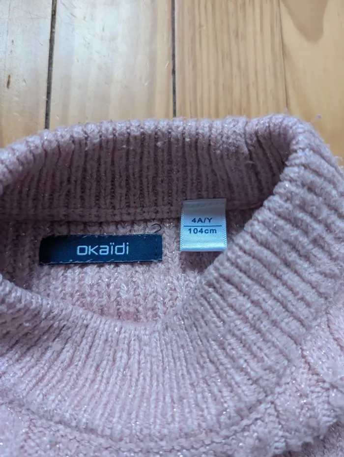 Robe pull rose, 4 ans Okaïdi - photo numéro 3