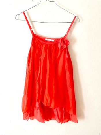 Débardeur rose avec fleur rose fabriqué en Italie taille M/38