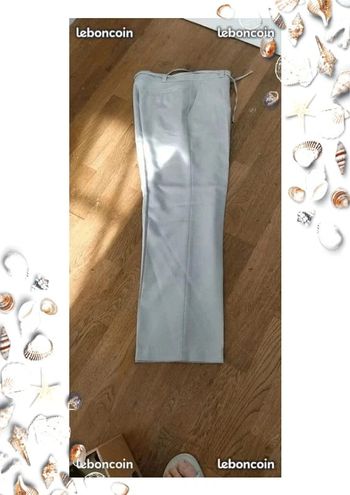 pantalon gris 38 avec scratch