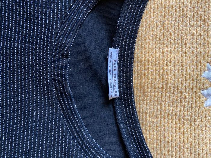 Robe gris avec file argenté Zara , longueur de la robe 115 cm, col rond, taille M neuf - photo numéro 5