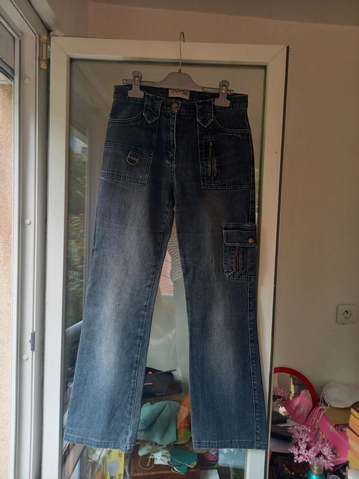 Jean noir vintage à jambes larges