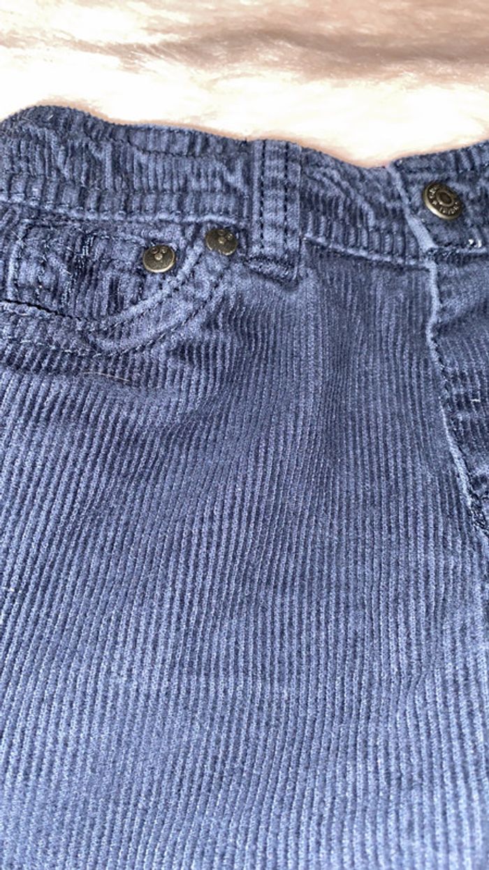 Pantalon bleu marine velours obaibi - photo numéro 2