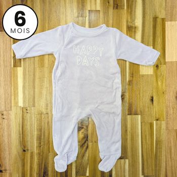 Pyjama chaud en velours - bébé 6 mois