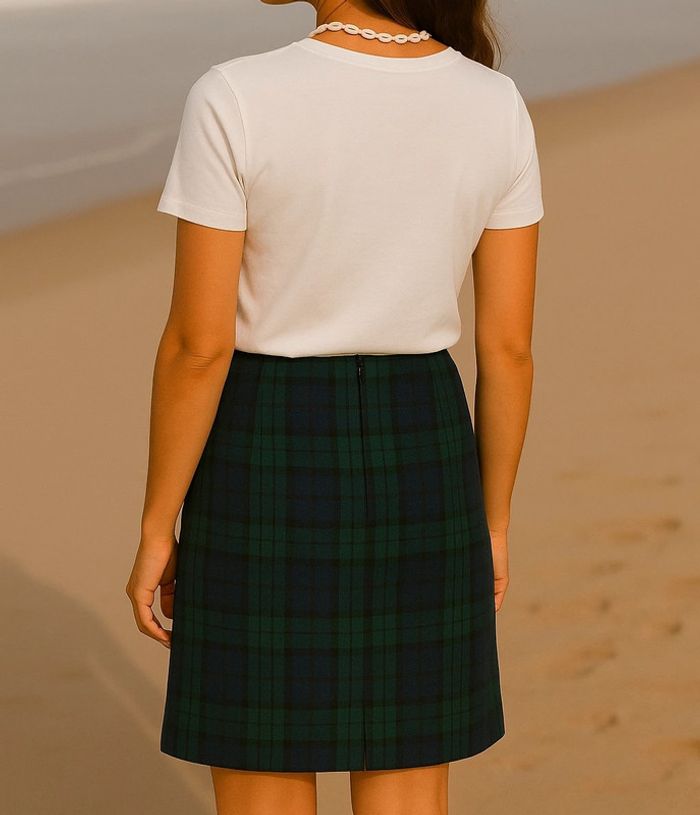Jupe écossaise en laine vintage - photo numéro 3