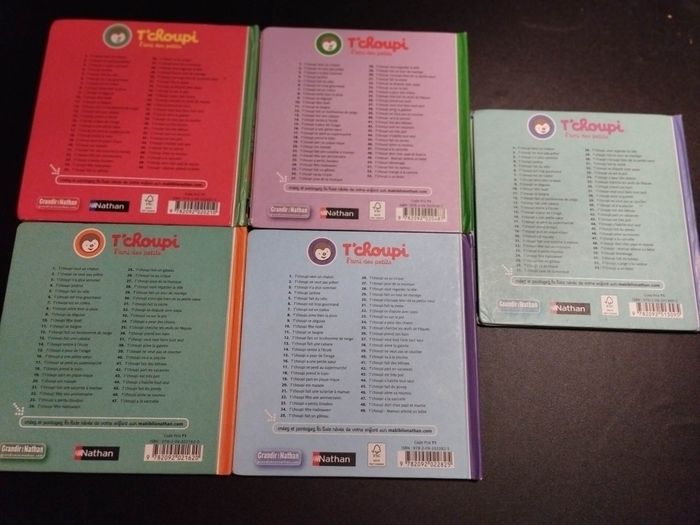 Lot de 5 Livres enfant Nathan T'choupi - photo numéro 2