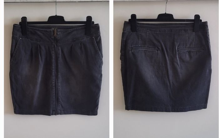 Esprit Jupe en Jean TFr38 -Gris Délavé en TBE - photo numéro 3