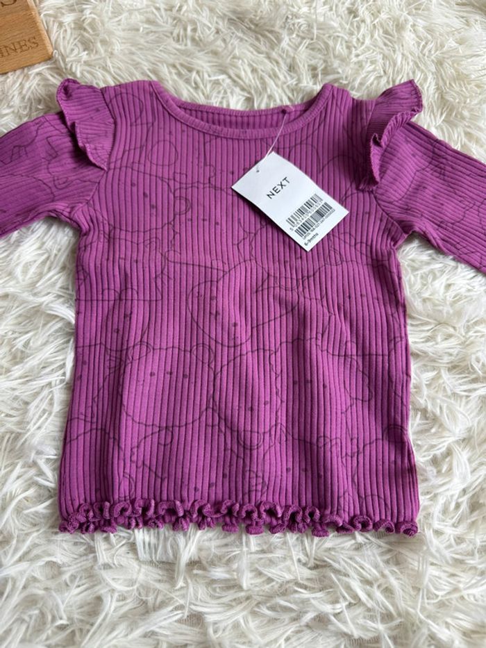 T-shirt manches longues violet taille 6-9 mois Next - photo numéro 2
