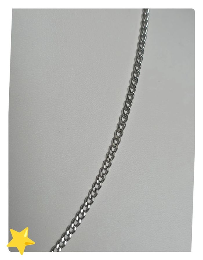 Collier maille gourmette acier inoxydable 2mm 45cm - photo numéro 2