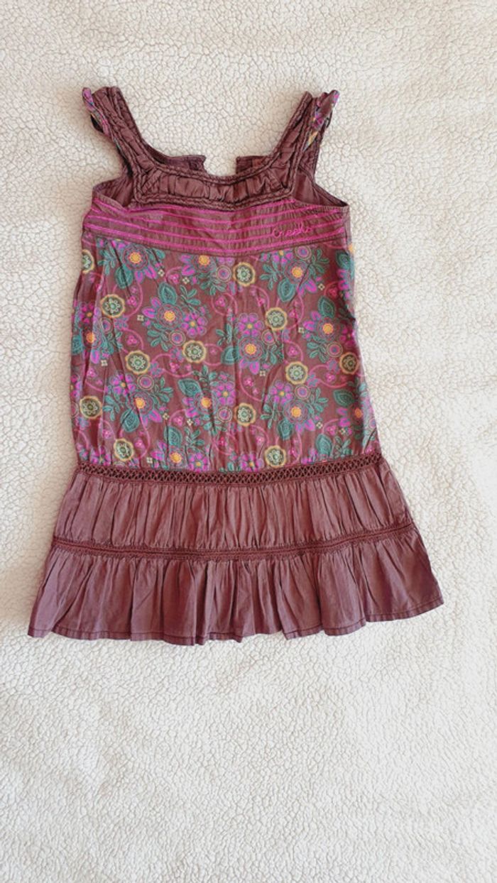 Robe légère Creeks marron à fleurs