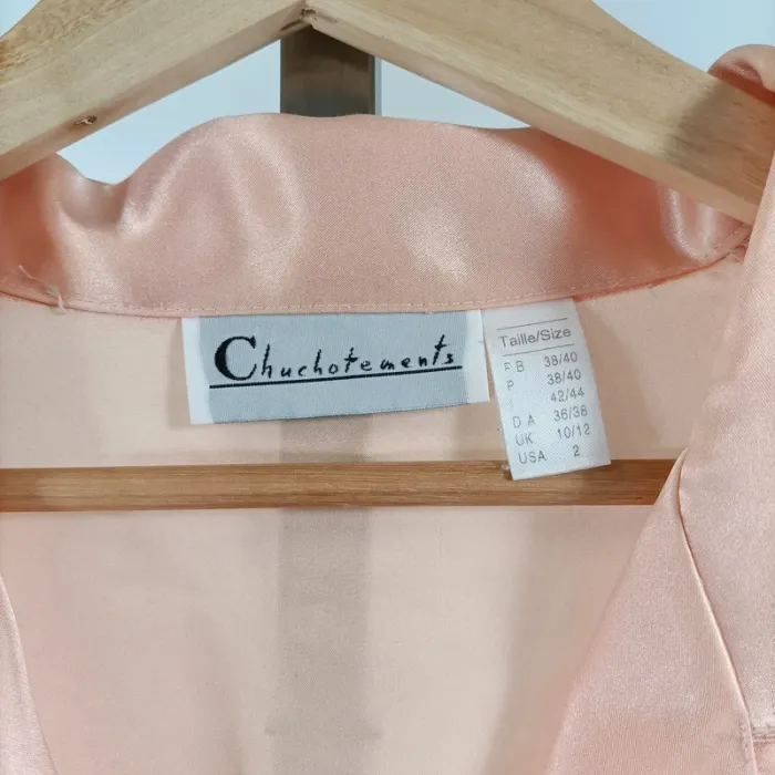 Chemise satinée rose poudré - Chuchotements - Taille 38/40 - A046 - photo numéro 5