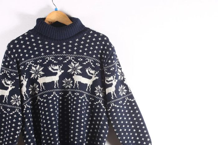 Gros pull d'hiver mixte en laine vintage (#23502) - photo numéro 2