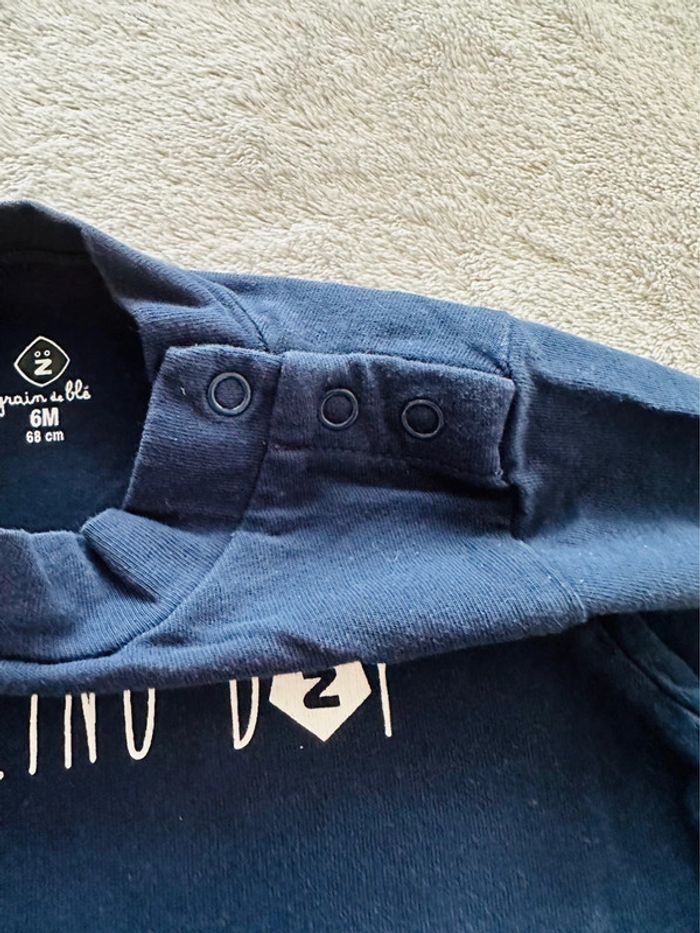 Tee-shirt manches longues neuf - 6 mois - Z (Grain de blé) - photo numéro 4
