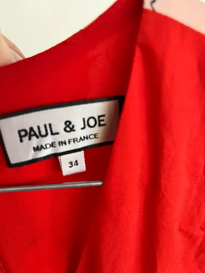Robe courte rouge fleurs Paul & Joe - photo numéro 3