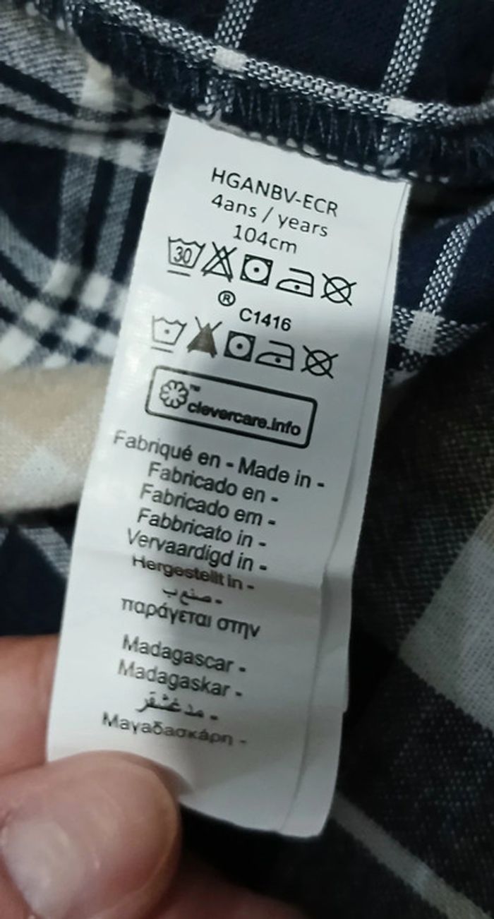 Chemise à carreaux orchestra 4ans - photo numéro 6