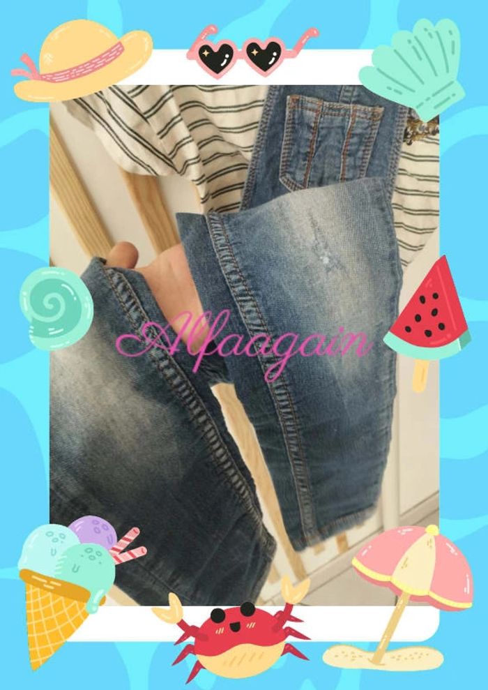 Ensemble salopette chipie t-shirt tao 6ans - photo numéro 5