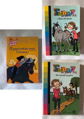 Lot livres sur le thème des chevaux