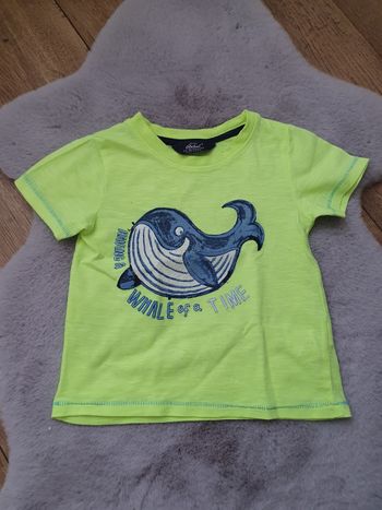 T.shirt manches courtes jaune fluo Mini Rebel 24-36 mois