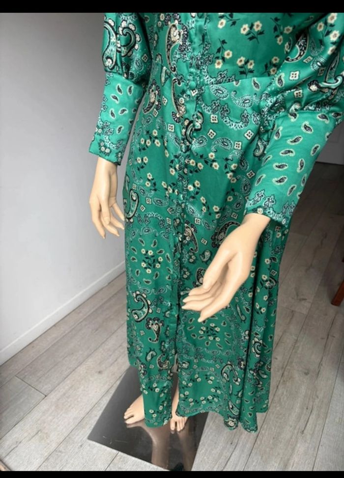 Robe chemise satinée imprimée paisley - Eight Paris - Taille L - photo numéro 4