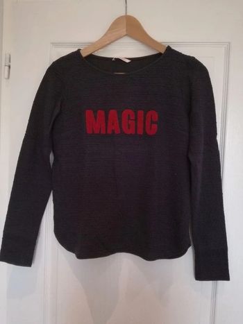 Pull molletonné marine et rouge