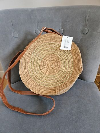 Sac à main rond paille Monaco neuf