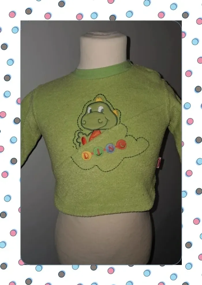 Pull dinosaure 6 mois