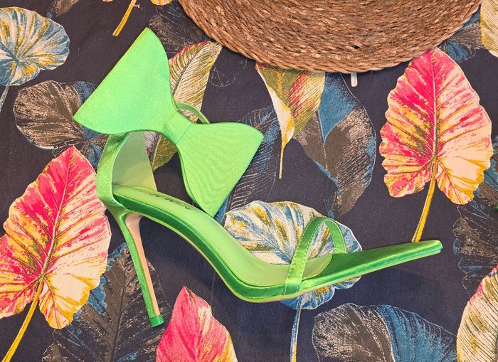 Escarpins vert gros noeud 40 - photo numéro 2