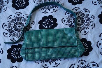 💎 Sac Baguette Y2K Vert Émeraude Strass - Style Années 2000 💎