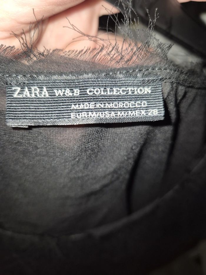 Magnifique haut tout en transparence et broderies anglaises Zara W&B collection taille M - photo numéro 8