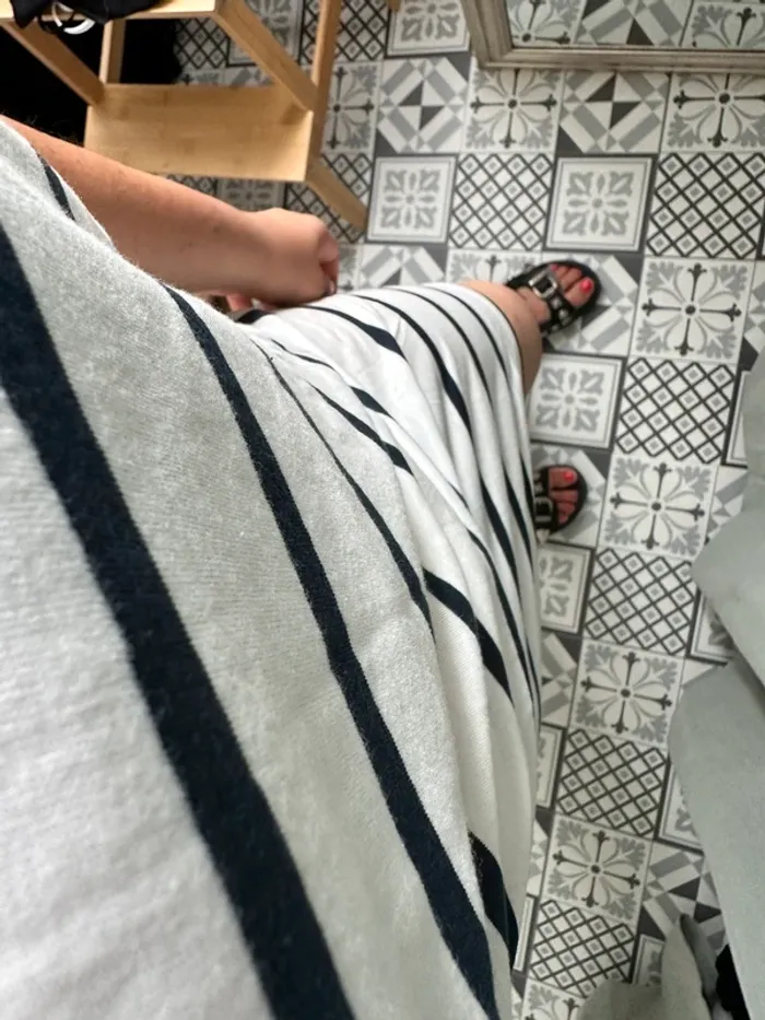 Robe teeshirt marinière - photo numéro 2