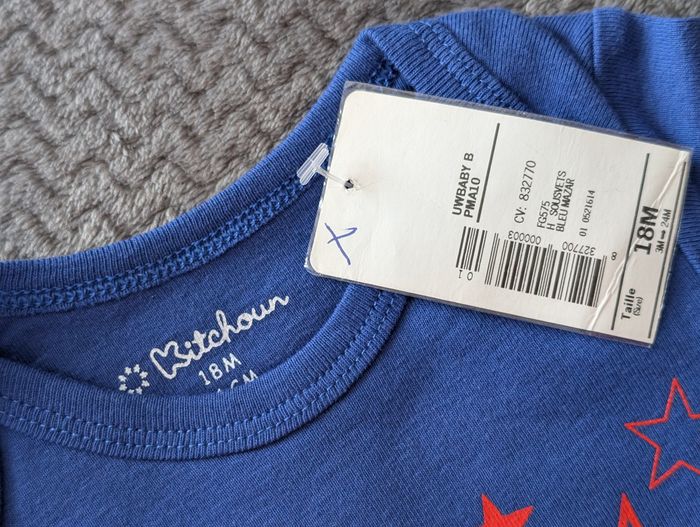 NEUF, lot de 2 bodies Kiabi et autre, 18/24 mois - photo numéro 2