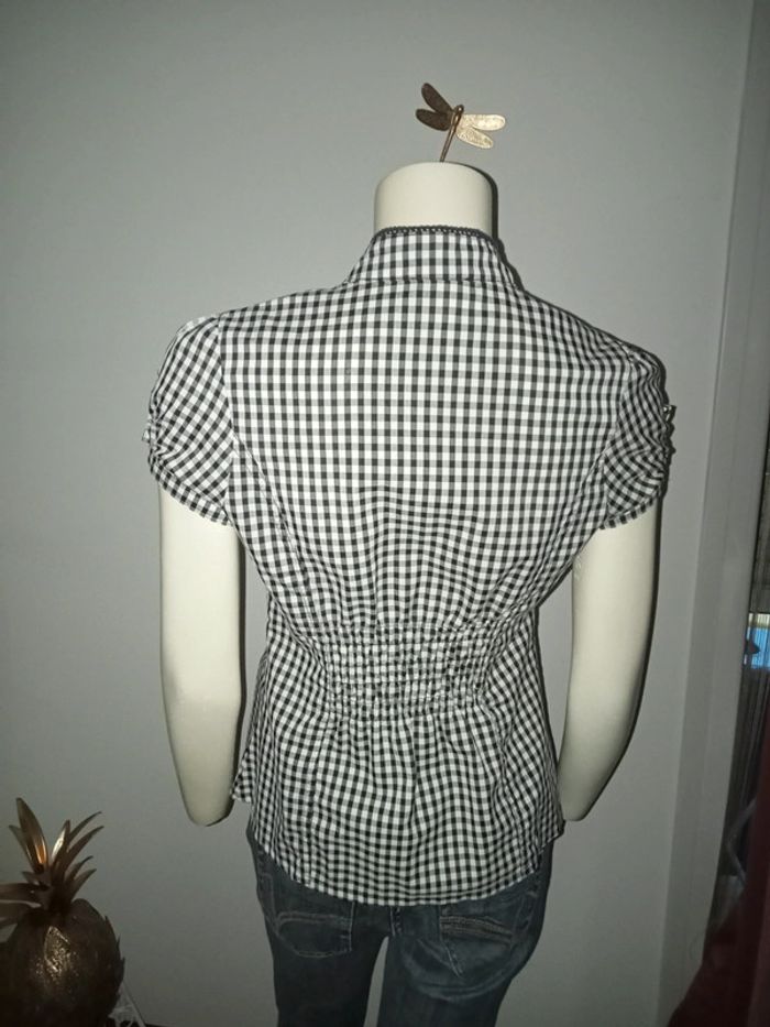 Chemise / top / blouse vichy et col jabot by Morgan taille 36 comme neuve - photo numéro 11