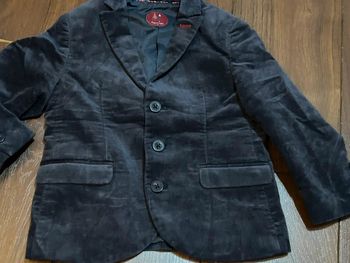Veste blazer en velours anthracite Sergent Major 4ans