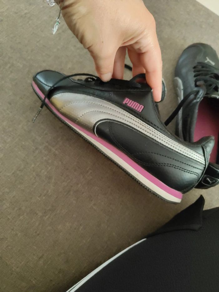 Baskets noires argentées Puma - photo numéro 5