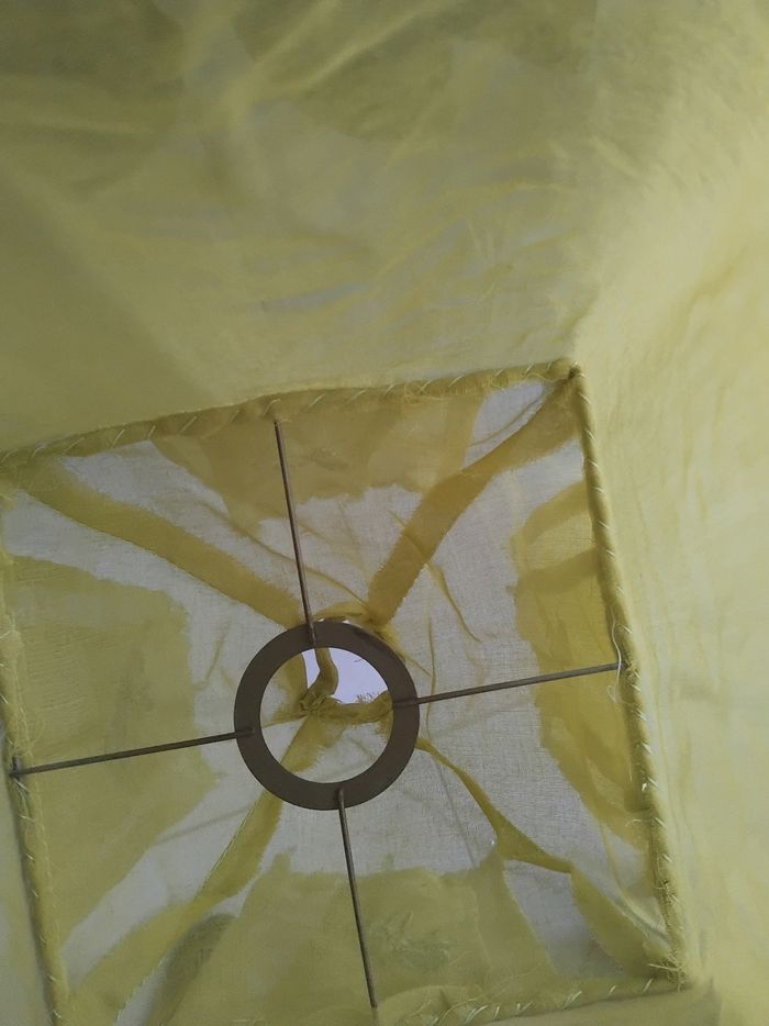 Abat jour en tissu vert anis - photo numéro 6