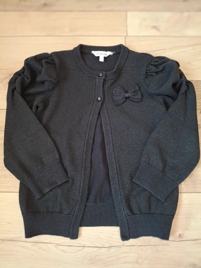 Gilet noir paillettes 5 ans